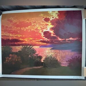 Sunset Landscape Art titled “Nuages” by Littorio Del Signore